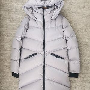 Soia & Kyo XS Light Gray Hooded Puffer Coat